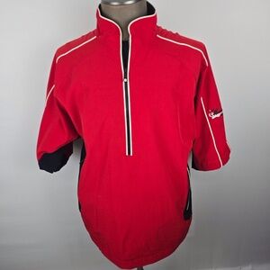 DRYJOYS FOOTJOY Mens L Golf Tour Collection Pullover Jacket S/S Windbreaker